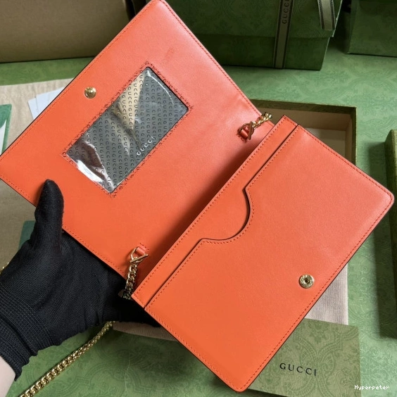 Hyperpeter MATELASSÉ CHAIN WALLET GUCCI GG 0817